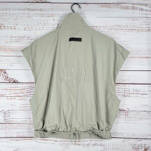 Essentials Fear Of God Womens Size M Seal Color Running Vest Full Zip EUC